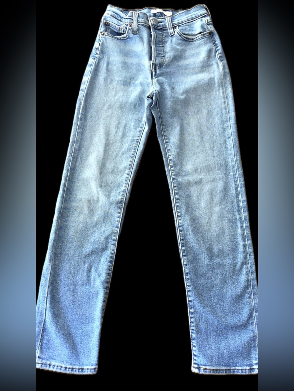 Levi's Wedgie Straight Leg Women's Jeans Light Blue Wash Size 26W x 28L
